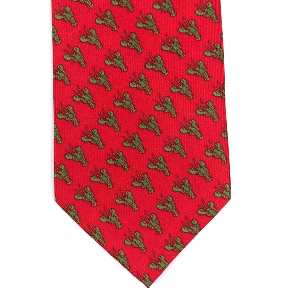 Utopia Men's Tie Handmade Red Green Lobster Sea Life Animal Necktie 56" NEW - Picture 3 of 8